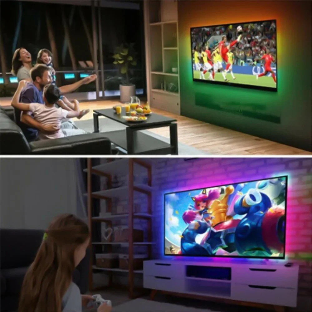 16 ft LED Strip Lights Remote Control Bedroom Waterproof for Indoor Outdoor Use